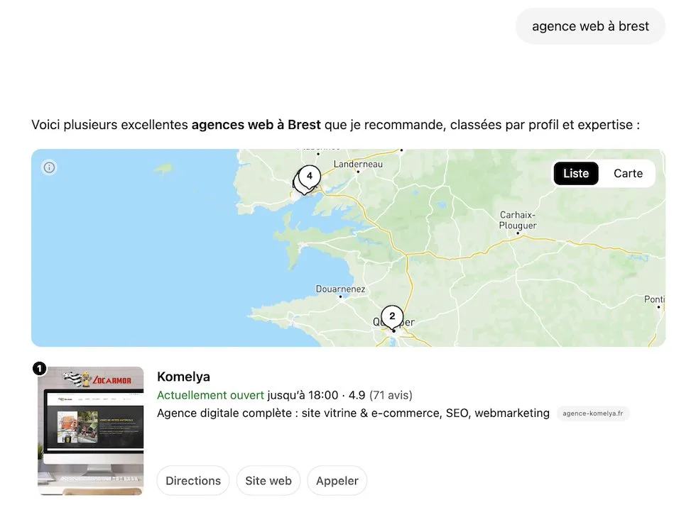 agence web experte IA brest